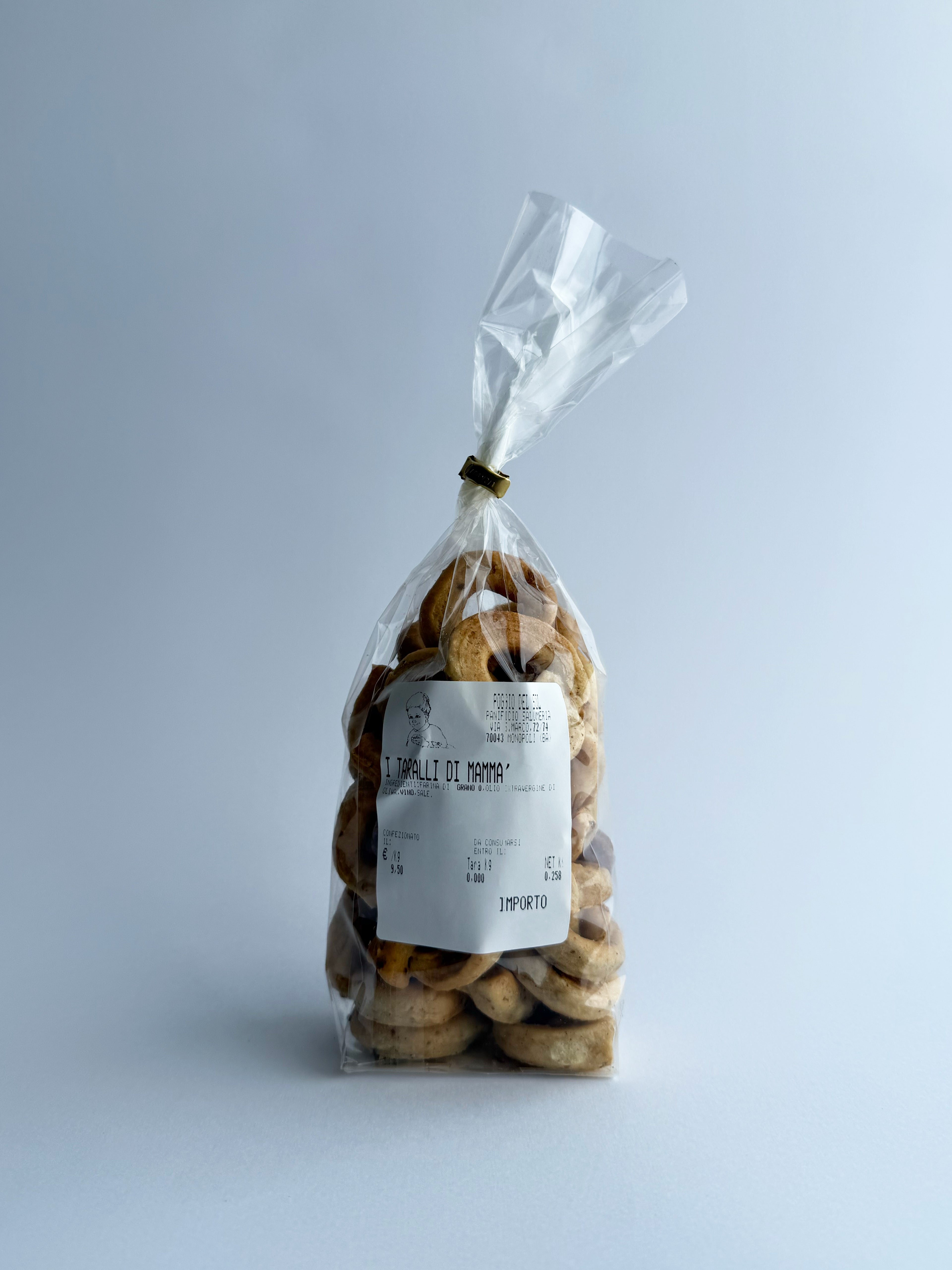 Taralli di mammà alle olive - Fatti a mano - 250 Gr